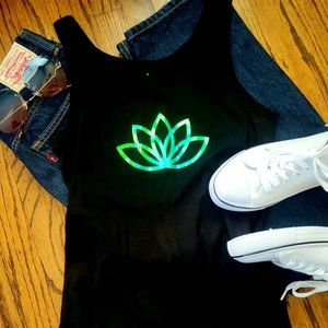 Holographic Lotus Tank Top